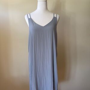 Kenneth Cole Women's Mini Slip Dress in Soft Pale Blue Gray Women's Size Large